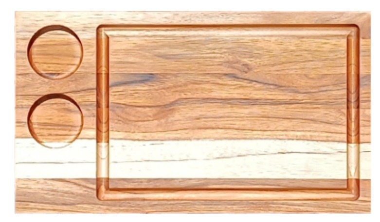 Tábua churrasco  teca 44x25x2cm 